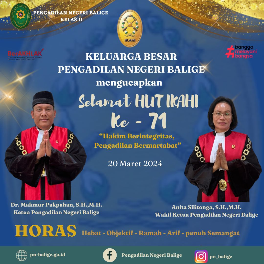 SELAMAT HUT IKAHI Ke - 71